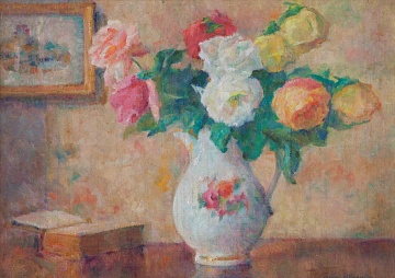 «Натюрморт з трояндами та книгою», 1960