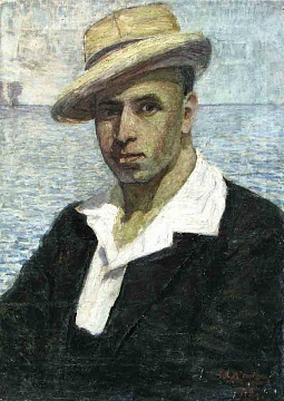 "Портрет чоловіка в капелюсі", 1918