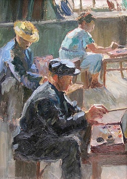 "У майстерні", 1958