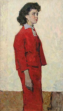 "Портрет жінки в червоному костюмі", 1950-60-ті