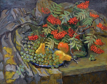 «Натюрморт з горобиною та фруктами», 1980-і