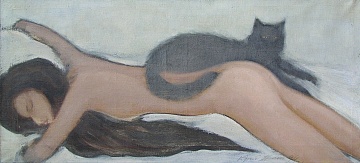 "Ню з кішкою", 1994