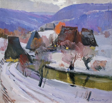 "Гуцульське село взимку", 1971