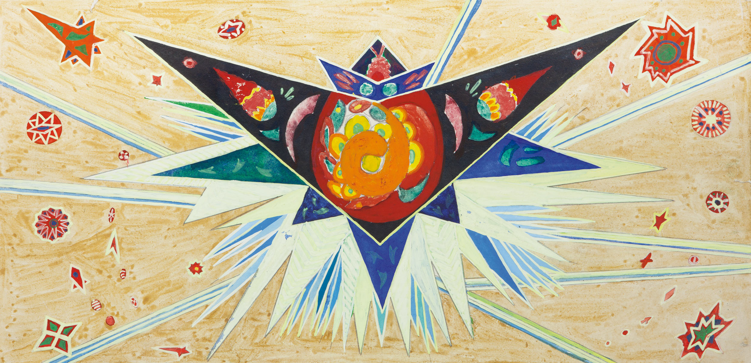 Эскиз к мозаике «Огненный цветок», 1960-е