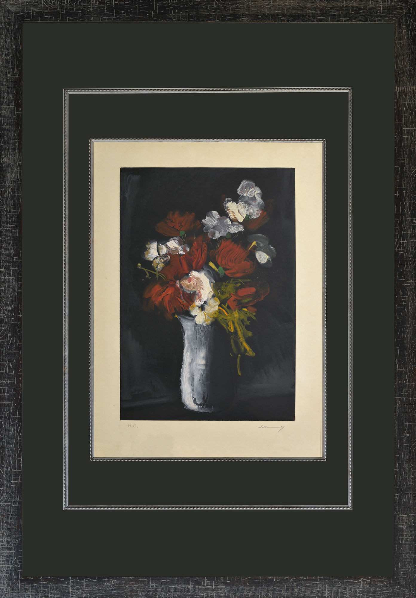 «Ваза з квітами на темному тлі», 1956-1958 - 1