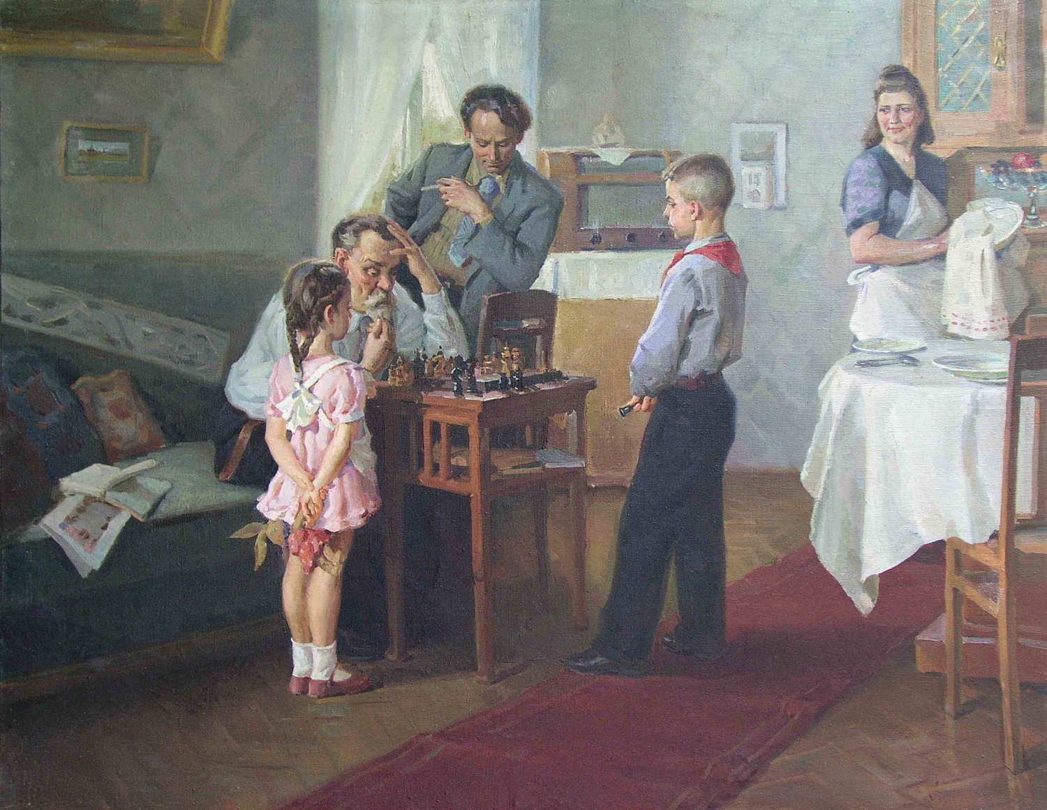 Солодовников Алексей Павлович (1928-2017) «Юный шахматист» 1951