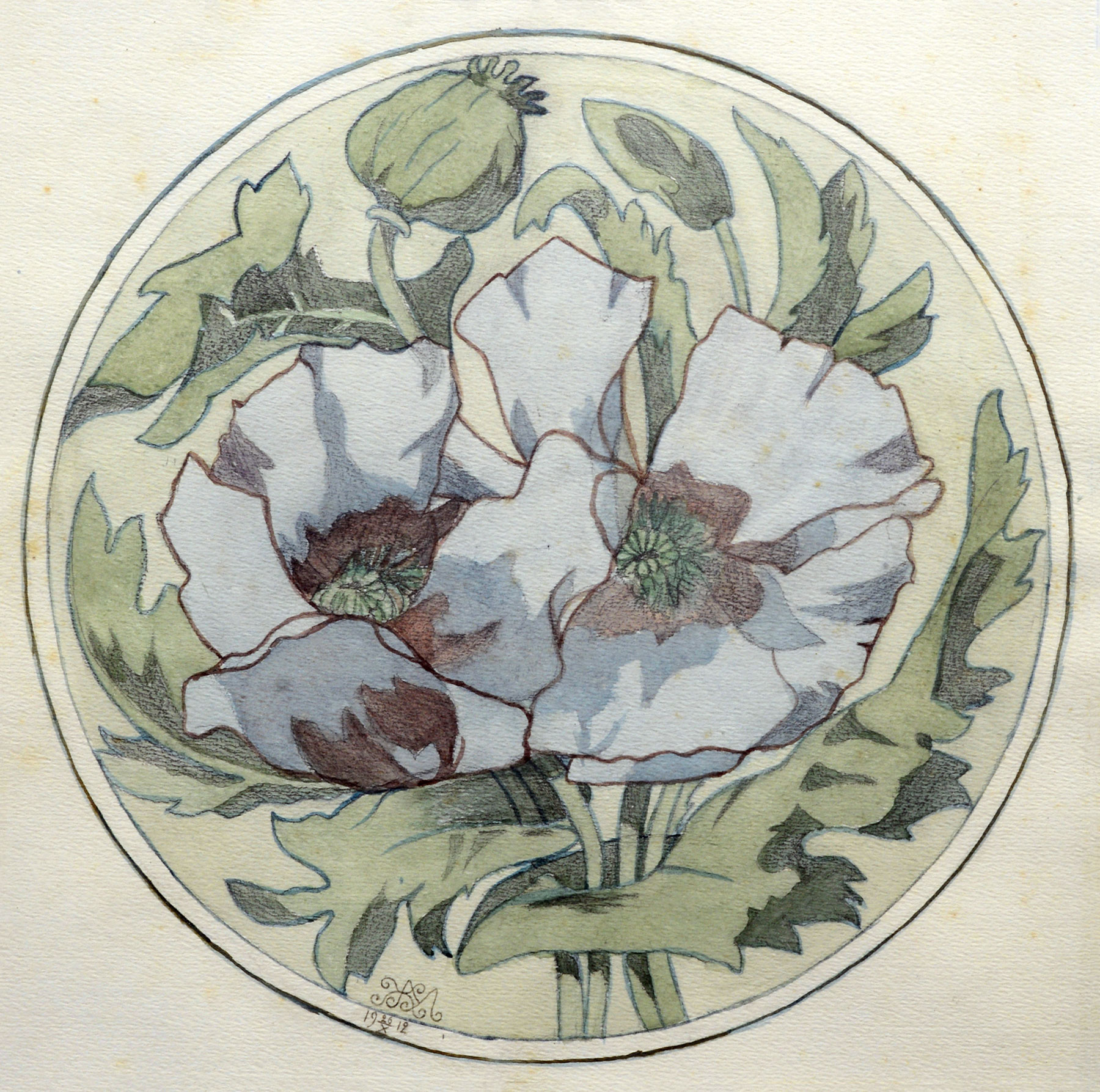  — «Ескіз тарілки з маками», 1912