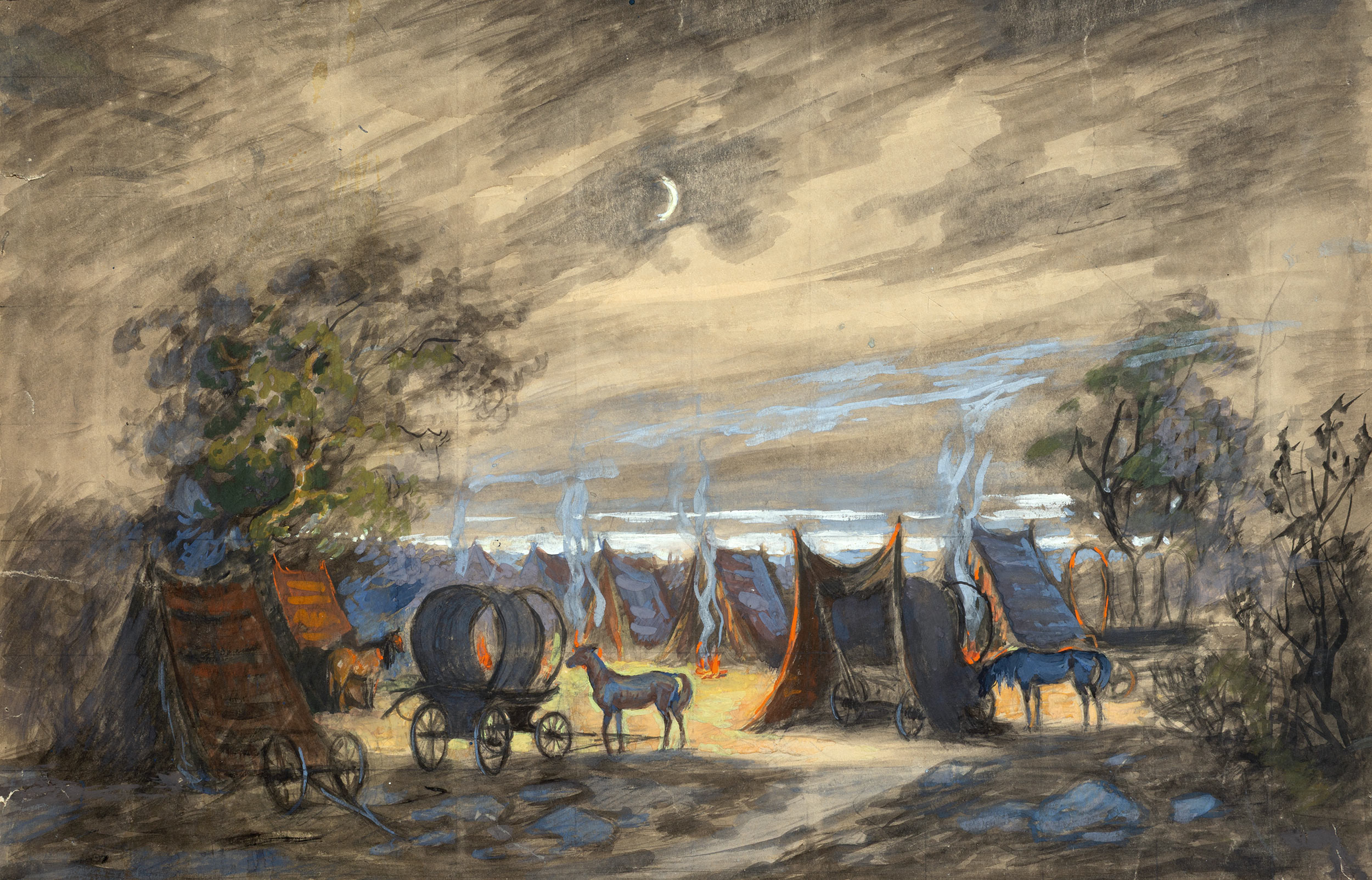  — Ескіз декорацій до вистави «Циганський барон», 1948