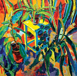 «Домашні квіти на табуретці», 2006