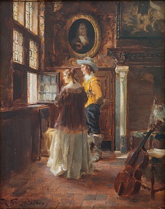 «Двое в интерьере», XIX в.