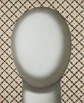 Біла голова на тлі орнаменту, 2014 