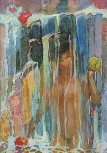  — "Дівчина під водоспадом", 1990