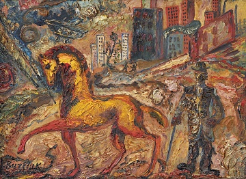 Сюрреалістична композиція «Золотий кінь», 1940-і