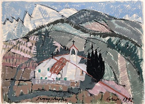  — «Пейзаж із церквою», 1953