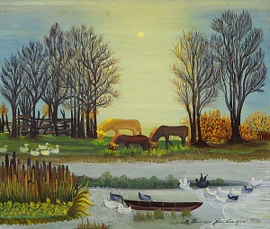 «Коні біля озера», 1989