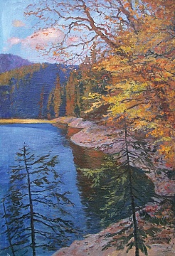 «Осенние деревья над озером Синевир», 1950-е гг.