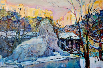 «Пейзаж з левом біля Національного музею», 2006
