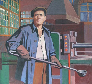 «Портрет передовика Львовского завода газовой аппаратуры М. П. Амелина», 1964