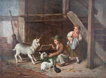 «Діти з кроликом», 1893