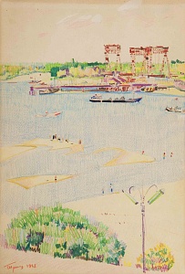 «Строительство моста Метро», 1963