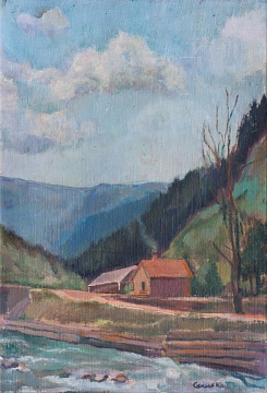 «Пейзаж з річкою», 1950-ті