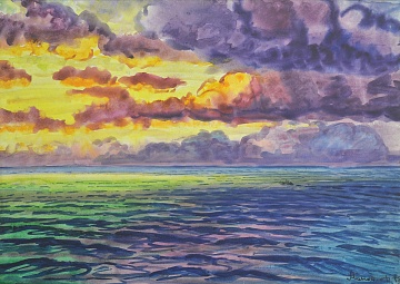 «Захід сонця на морі», 1962