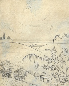 «Вид на Гончары», 1915