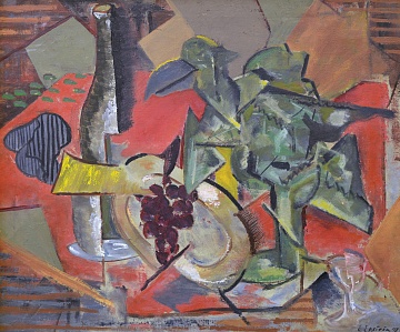 «Кубістичний натюрморт з пляшкою та виноградом», 1948