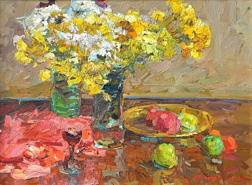 “Хризантеми і фрукти”, 1980-і