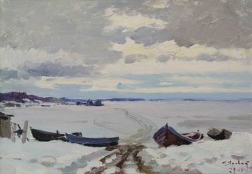 «Лодки у озера. Заполярье », 1975