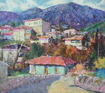 «Село Краснознаменка взимку», 1974