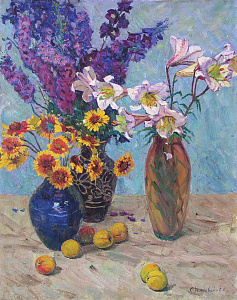 «Натюрморт на голубом фоне», 1965